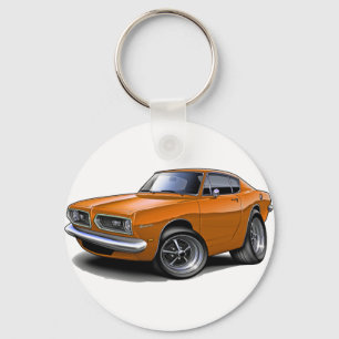 1967-69 Barracuda Orange Car Key Ring