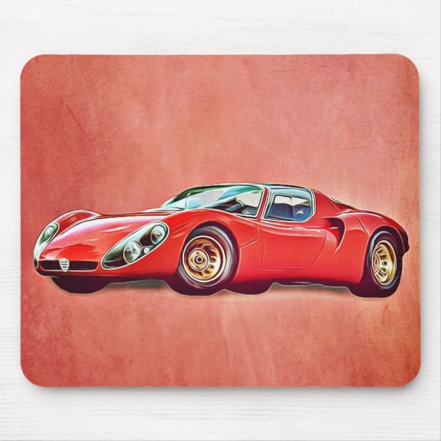1967 Alfa Romeo 33 Stradale Mouse Pad (Front)