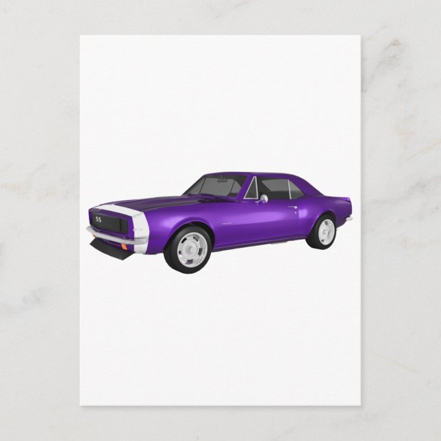 1967 Camaro SS: Purple Finish: 3D Model: Postcard (Front)