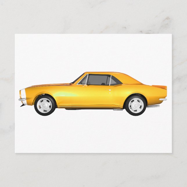 1967 Camaro SS: Yellow Finish: 3D Model: Postcard (Front)