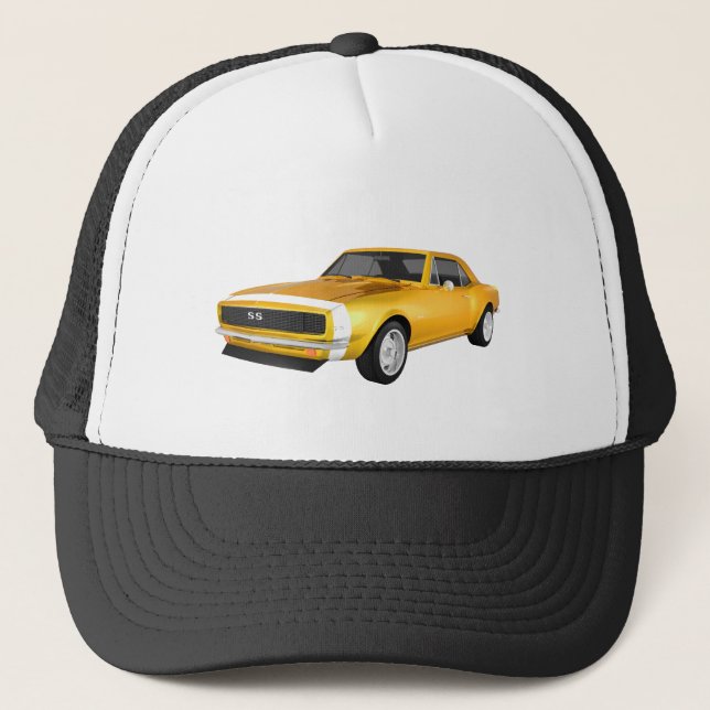1967 Camaro SS: Yellow Finish: 3D Model: Trucker Hat (Front)