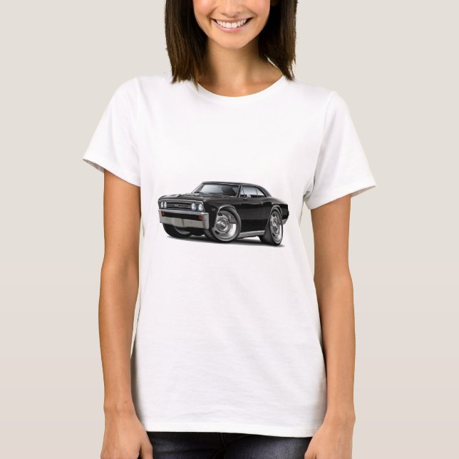 1967 Chevelle Black Car T-Shirt (Front)