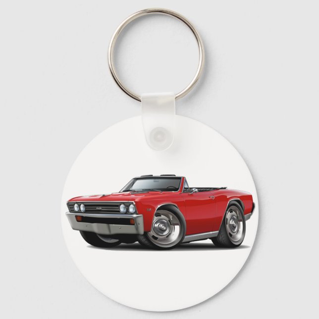 1967 Chevelle Red Convertible Key Ring (Front)