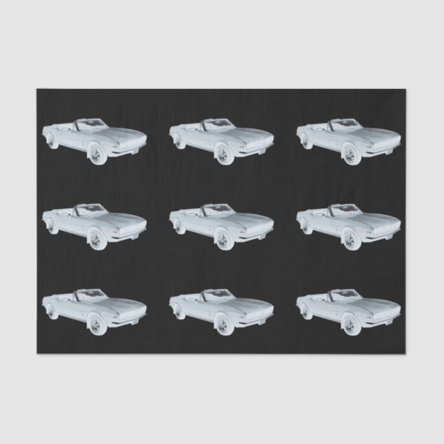 1967 Chevy Camaro RS Muscle Car Pop Art Tissue Paper (Front)