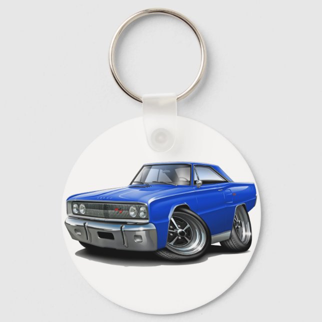1967 Coronet RT Blue Car Key Ring (Front)