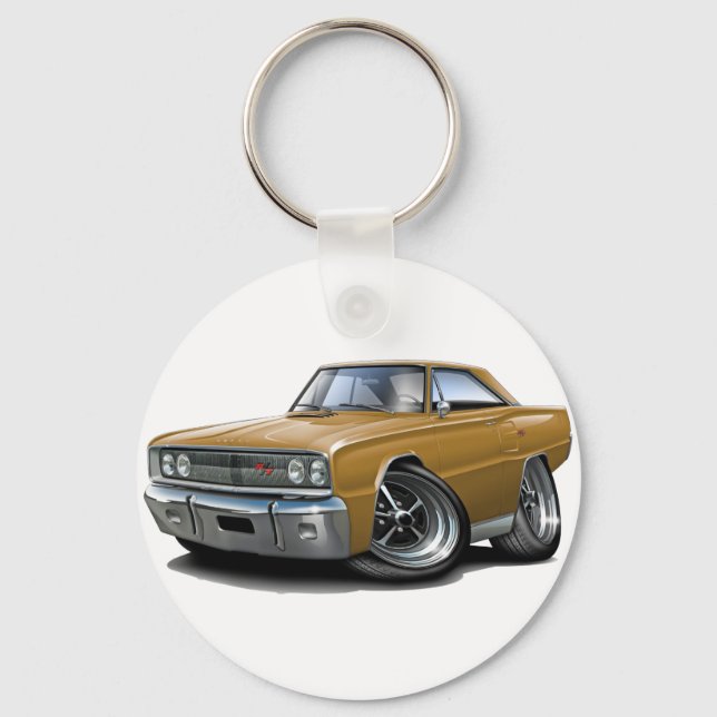 1967 Coronet RT Gold Car Key Ring (Front)