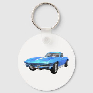 1967 Corvette Sports Car: Blue Finish: Key Ring