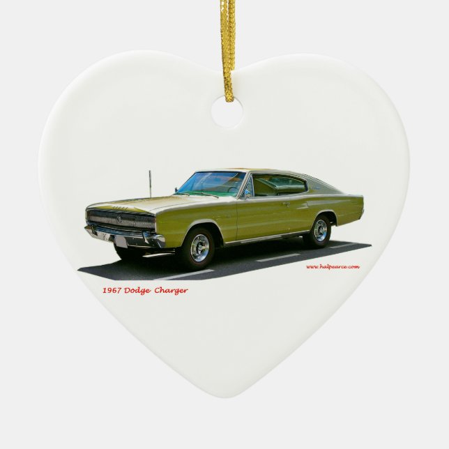 1967_Dodge_Charger Ceramic Tree Decoration (Front)