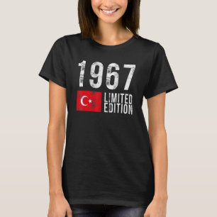 1967 Limited Edition Turkey with Flag Birthday T-Shirt