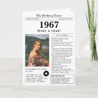 1967 Newspaper Birthday card