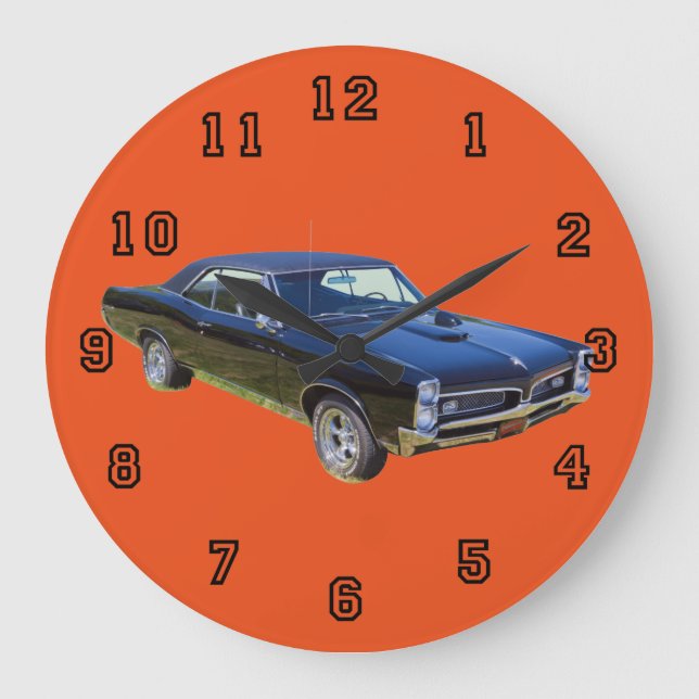 1967 Pontiac GTO Muscle Car Large Clock (Front)
