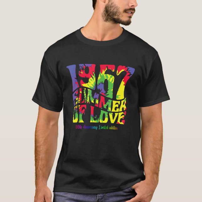 1967 Summer Of Love Hippie 55th Anniversary  Addit T-Shirt (Front)