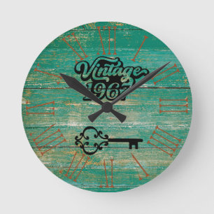 1967 Vintage old wood Round Clock