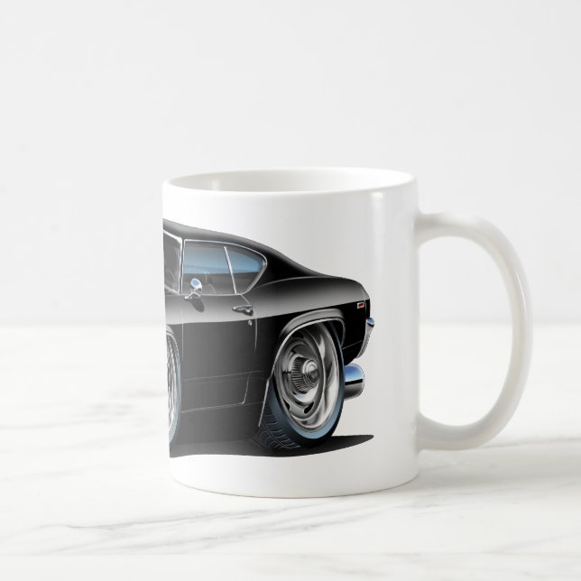 1968-69 Chevelle Black Car Coffee Mug (Right)