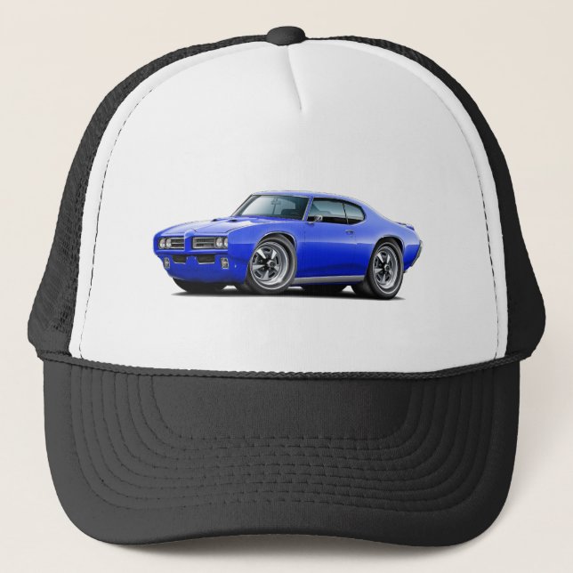 1968-69 GTO Blue Car Trucker Hat (Front)