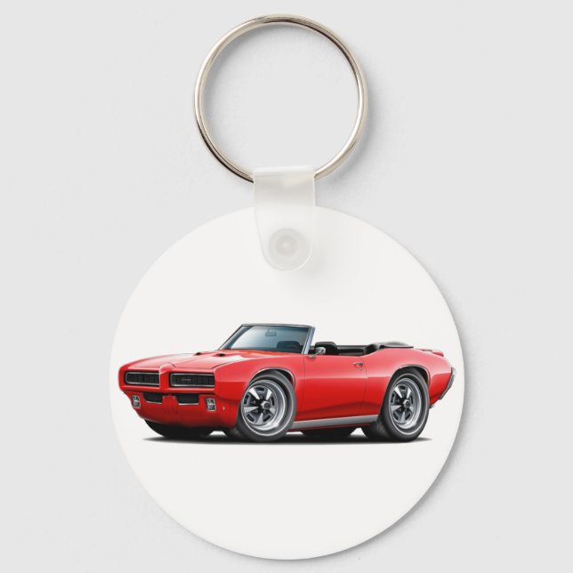 1968-69 GTO Red Convertible Key Ring (Front)