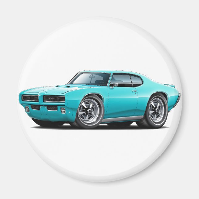 1968-69 GTO Turquoise Car Magnet (Front)