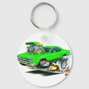 1968-69 Plymouth GTX Lime Car Key Ring