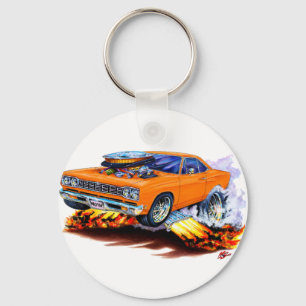 1968-69 Roadrunner Orange Car Key Ring