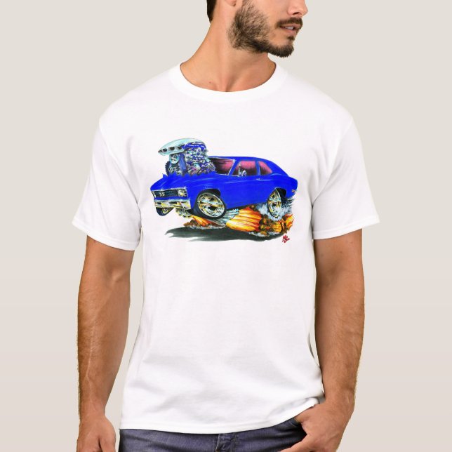 1968-70 Nova Blue Car T-Shirt (Front)