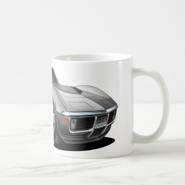 1968-72 Corvette Silver Car Coffee Mug (Right)