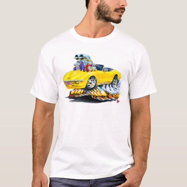 1968-72 Corvette Yellow Convertible T-Shirt (Front)