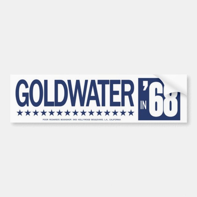 1968 Barry Goldwater  Vintage Bumper Sticker (Front)