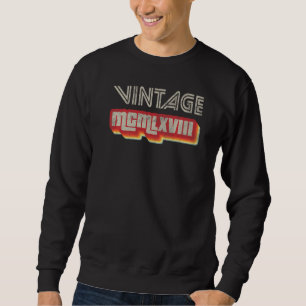 1968 Birthday  Vintage 54th Anniversary 70s 80s Co Sweatshirt