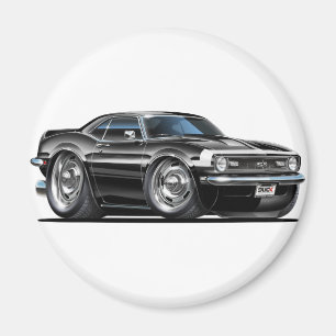 1968 Camaro Black-White Car Magnet