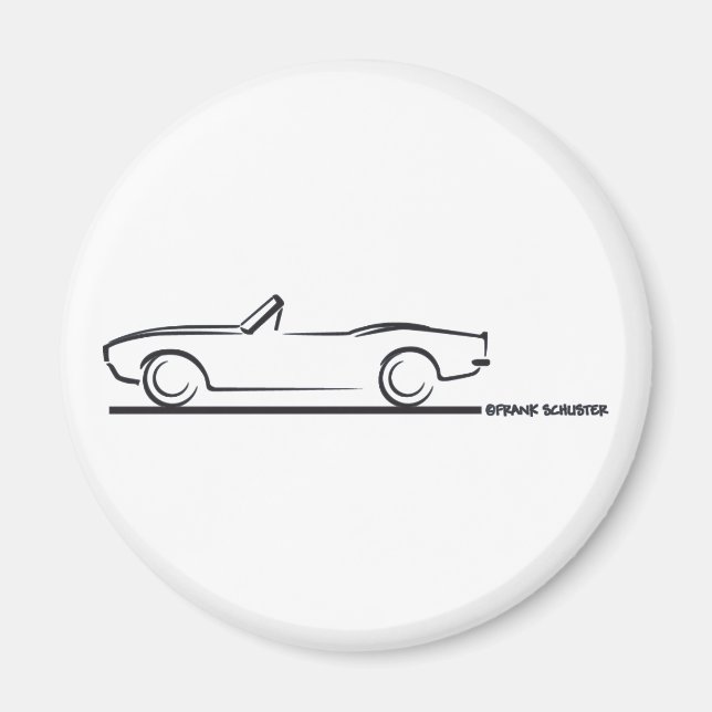 1968 Camaro Convertible BLK Magnet (Front)