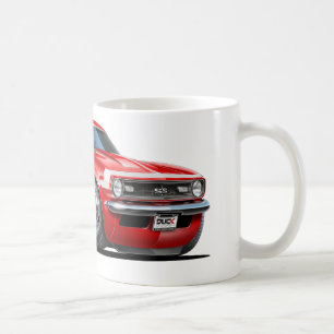 1968 Camaro Red-White Car Coffee Mug