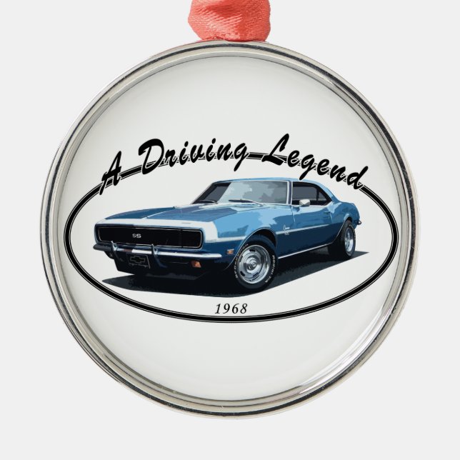 1968 CAMARO SS BLACK METAL TREE DECORATION (Front)