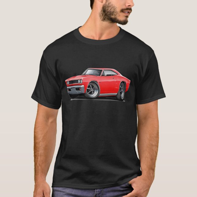 1968 Coronet RT Red Car T-Shirt (Front)