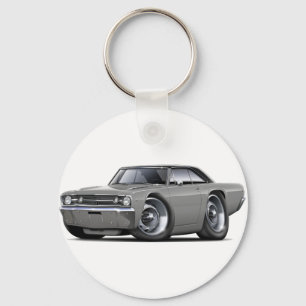 1968 Dart Grey-Black Top Car Key Ring