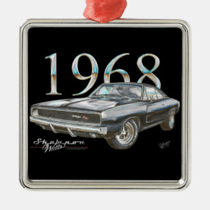 1968 Dodge Charger R/T Christmas Ornament