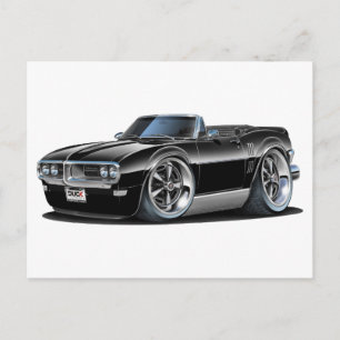 1968 Firebird Black Convertible Postcard