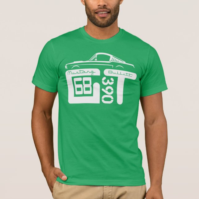 1968 Ford Mustang GT 390 T-Shirt. T-Shirt (Front)
