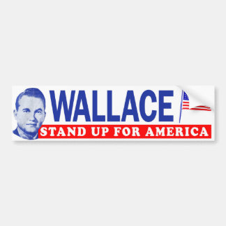 1968 George Wallace "Stand Up For America" Bumper Bumper Sticker