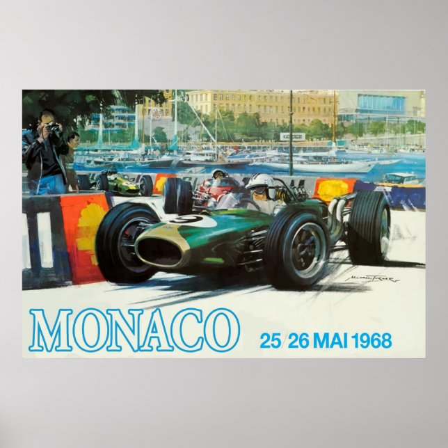 1968 Monaco Grand Prix Poster (Print up to 60"!) (Front)