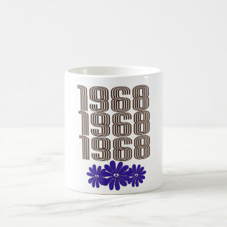 1968 Peace Sign Hippie Flower Power Purple Coffee Mug