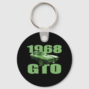 1968 Pontiac GTO Muscle Car Green Key Ring