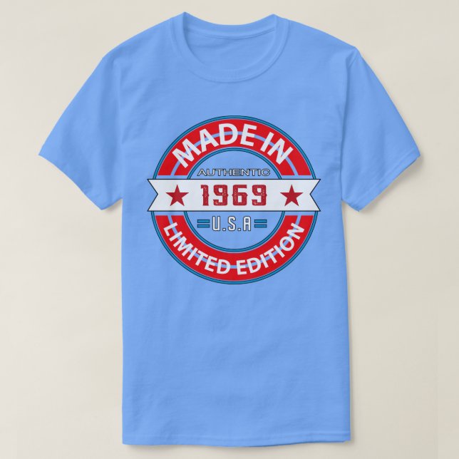 1969 54 Year T-Shirt (Design Front)