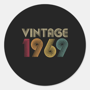 1969 54Th 54 Classic Round Sticker