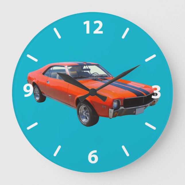 1969 AMC Javlin Muscle Car Large Clock (Front)
