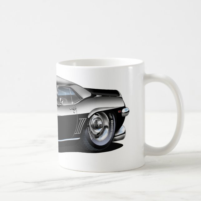 1969 Camaro Black-White Car Coffee Mug (Right)