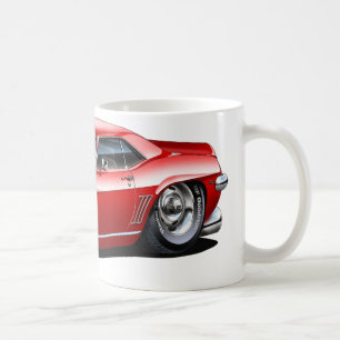 1969 Camaro Red-Black Car Coffee Mug