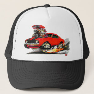 1969 Camaro SS Red-Black Car Trucker Hat
