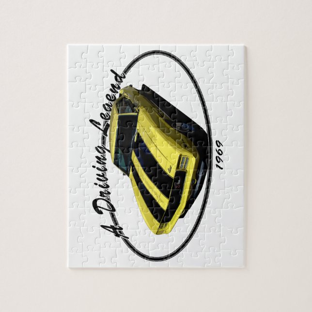 1969 CAMARO Z28 YELLOW JIGSAW PUZZLE (Vertical)