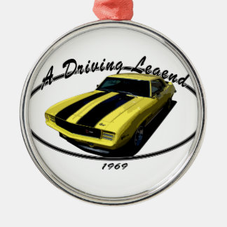 1969 CAMARO Z28 YELLOW METAL TREE DECORATION