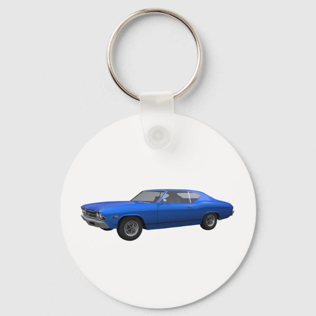 1969 Chevelle SS: Blue Finish Key Ring (Front)